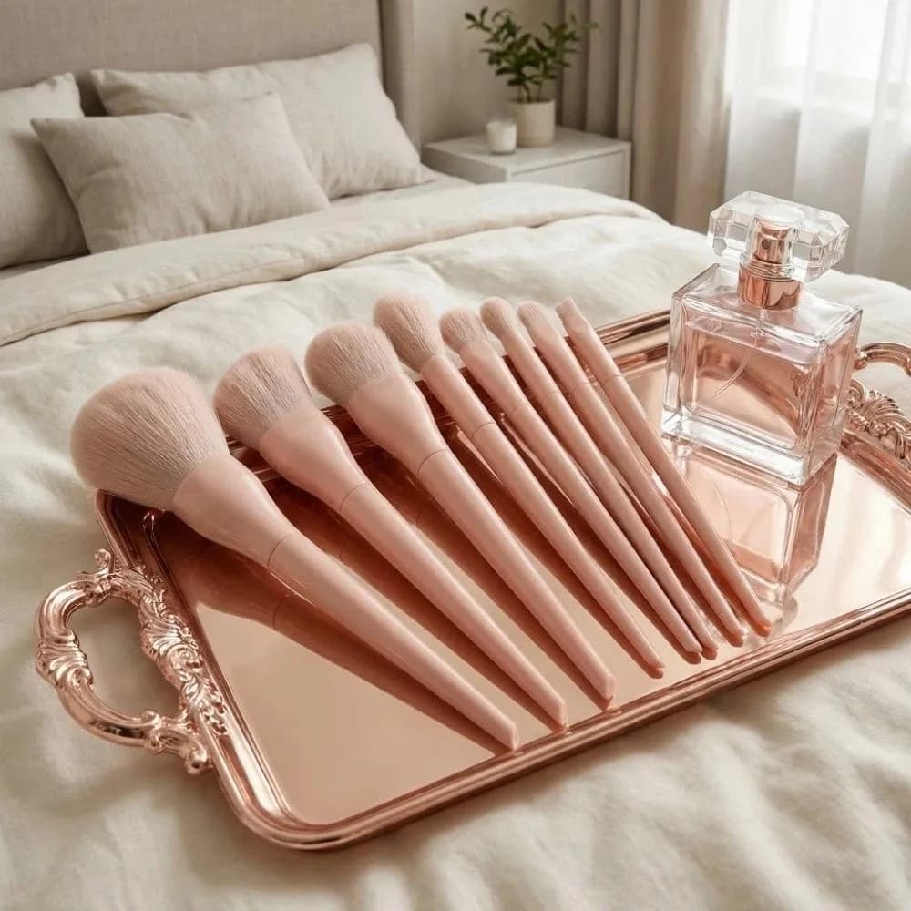 Furry Professional Makeup Brushes Candy Color Concealer Brush Eyeshadow Powder Brush 10PCS Eye Shadow Cosmetic Brush Set Women