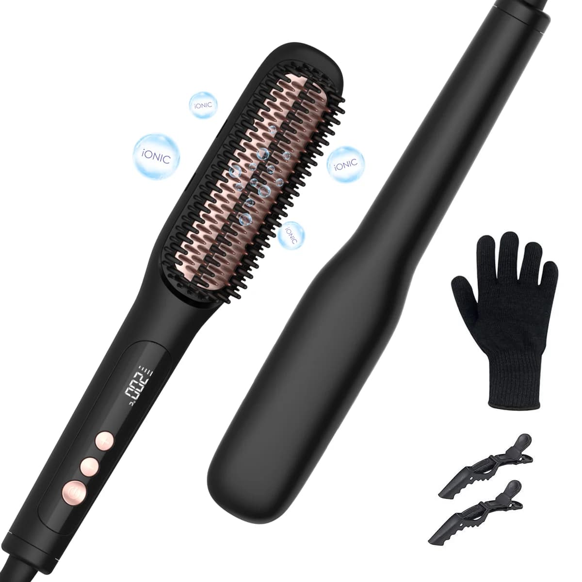 Brush for smoothing ceramic 2 thermal combs in 1 Multifunctional electric brushes for hair for bristles material for home or hotel