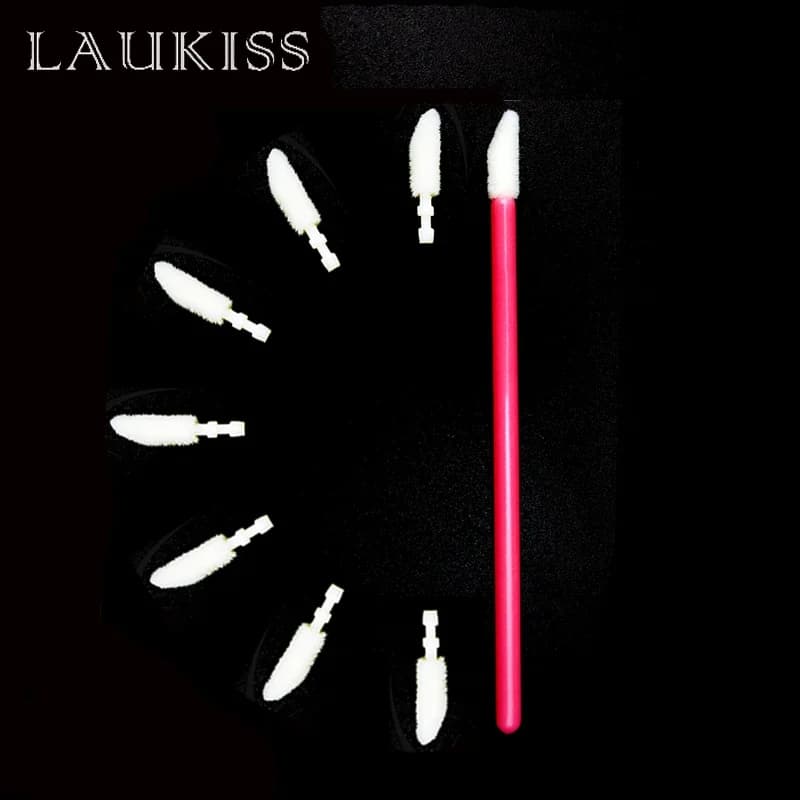 100/200 pcs Apply Brush for Labbra Use And Drop Head Replacement Brush for Cosmetic Head Makeup Lip Gloss Cotton Head Tool for Lip
