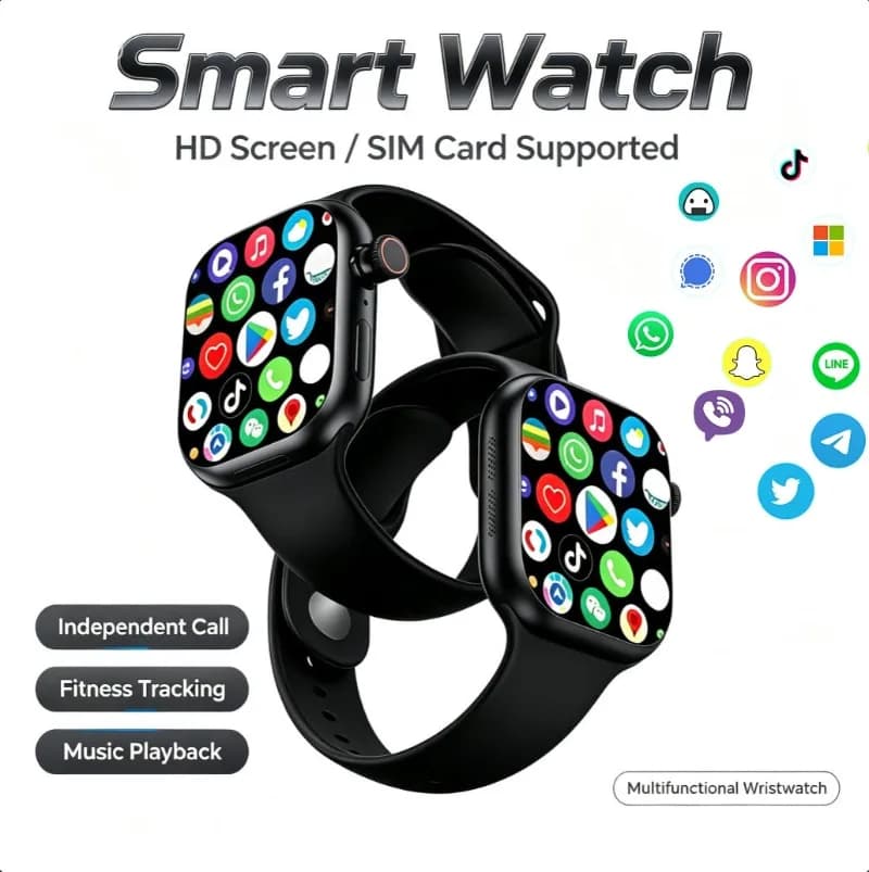 HD Screen Smart Watch Independent Call Multi-Sport Modes Fitness Tracker Sleep Monitor Large Capacity Storage Wrist Smartwatch