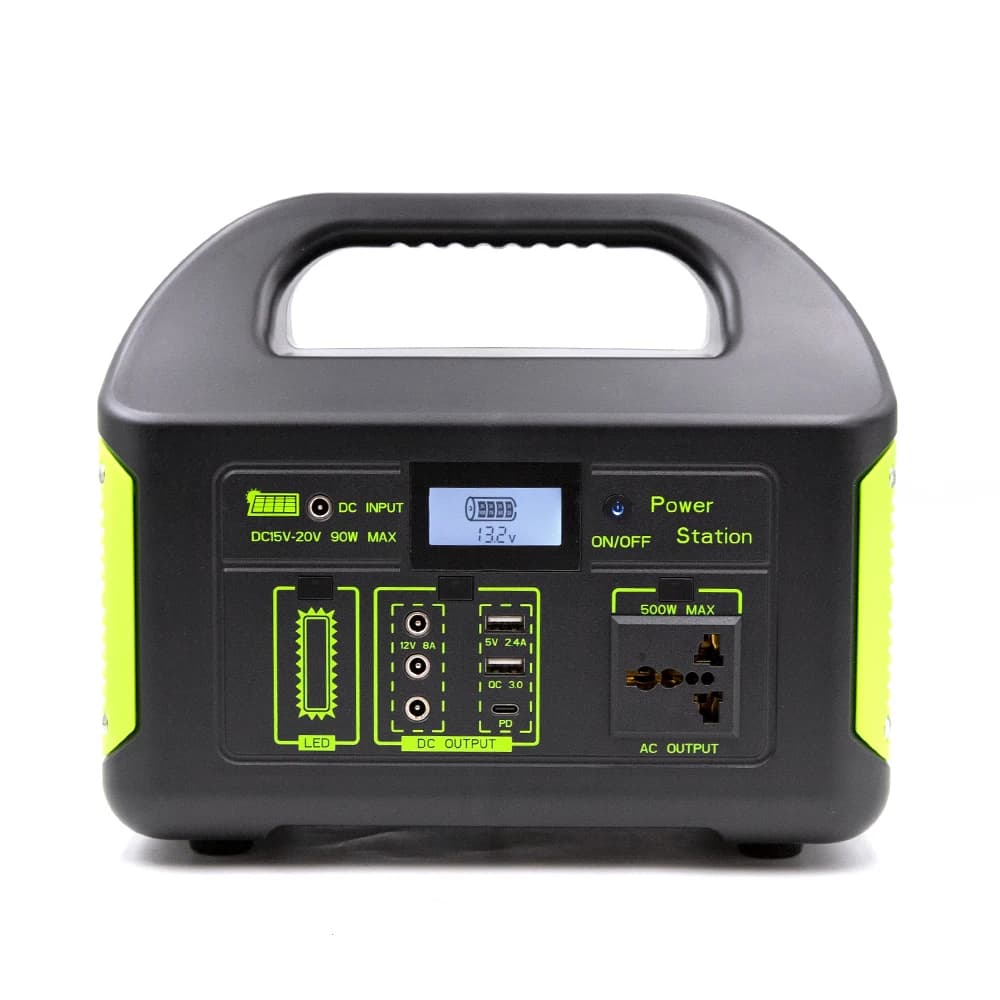 Generatore di energia solare elettrico ricaricabile da 500 W Alimentatore di backup portatile Generatore residenziale Centrale elettrica per la casa