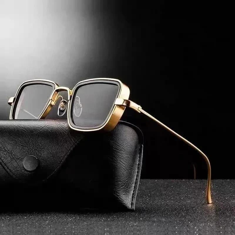 New Punk High-quality Metal Frame Sunglasses Retro Rectangular Glasses For Men And Women Traveling And Walking Eyewear UV400