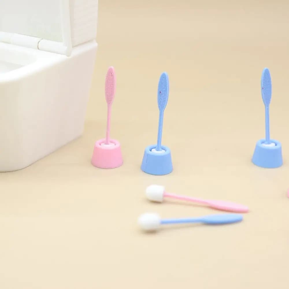 1:12 Dollhouse Dollhouse Toilet Brush Simulation Long Handle Simulation Toilet Brush Toilet Scene Realistic