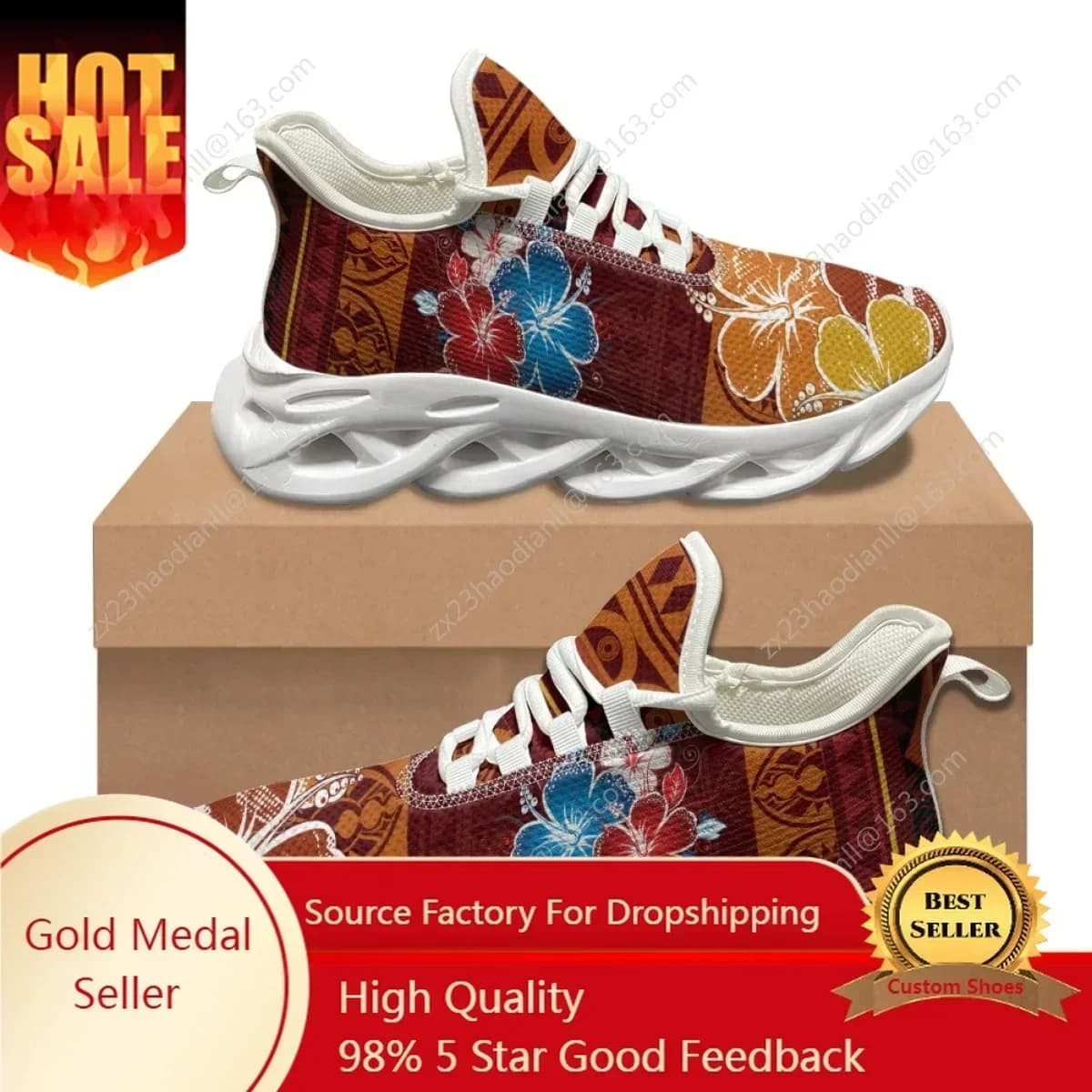 Scarpe da ginnastica hawaiane Hibiscus comode e leggere con lacci, scarpe da basket estive ammortizzanti, scarpe casual da passeggio per adulti