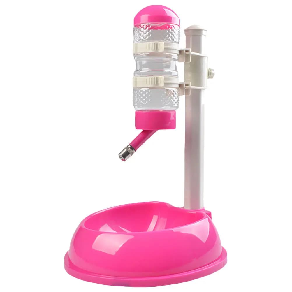 Dispenser Automatico per Animali Domestici 2-in-1: Ciotola Rimovibile per Cibo e Acqua per Cani e Gatti con Altezza Regolabile e Visuale
