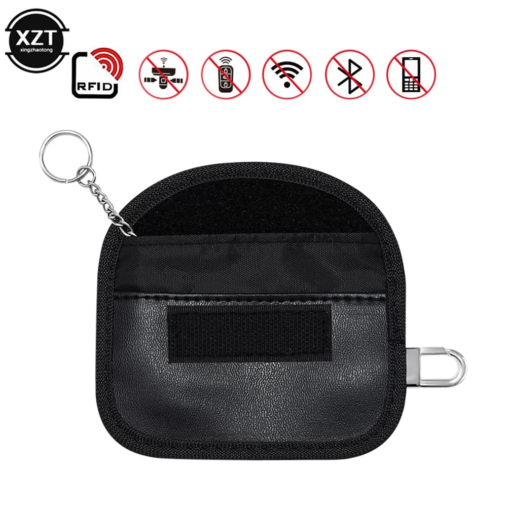 RFID Signal Blocking Bag Car Fob Signal lock Blocker Mini PU Case portafoglio per Keyless Car Keyless protezione dalle radiazioni cellulare