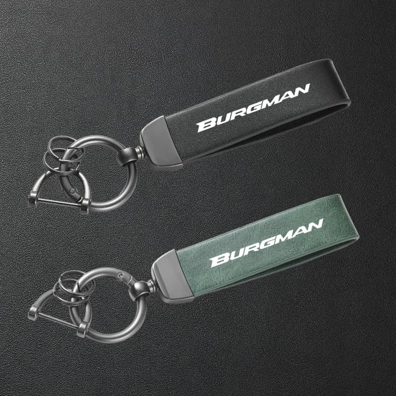High-Grade Leather Motorcycle Keychain Holder Keyring For SUZUKI BURGMAN 650 400 125 200 AN650 AN400 AN125 AN200 Accessories