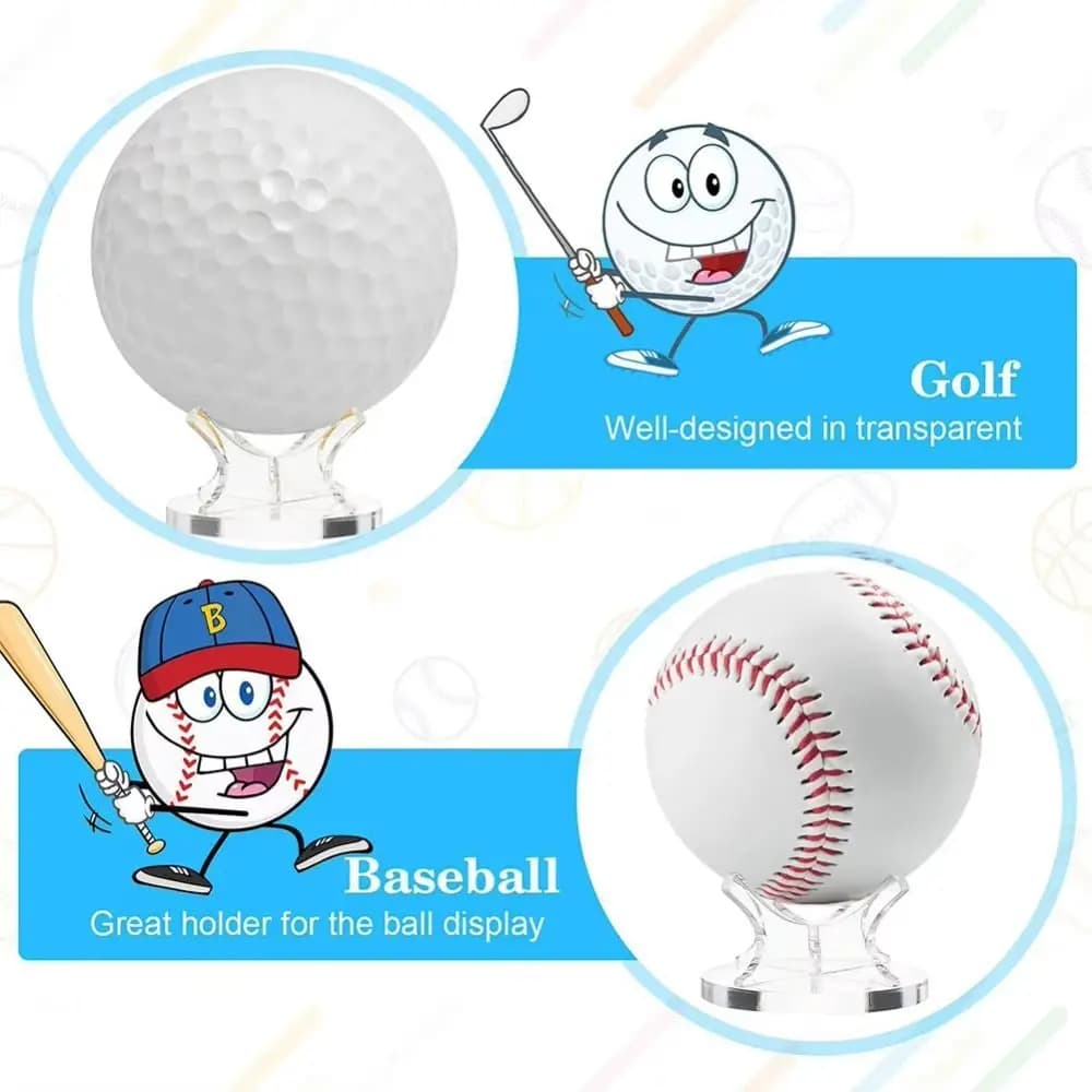 Espositore per Palloni da Basket in Acrilico, Supporto Impermeabile per Palline Piccole, Espositore Trasparente e Stabile per Palline da Baseball e Golf