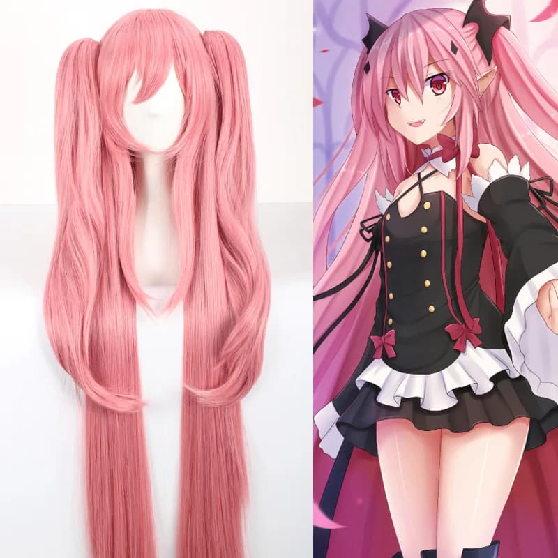 Parrucca sintetica per cosplay, stile ispirato alla Regina Rosa, capelli corti con clip laterale per travestimenti da festa a tema anime