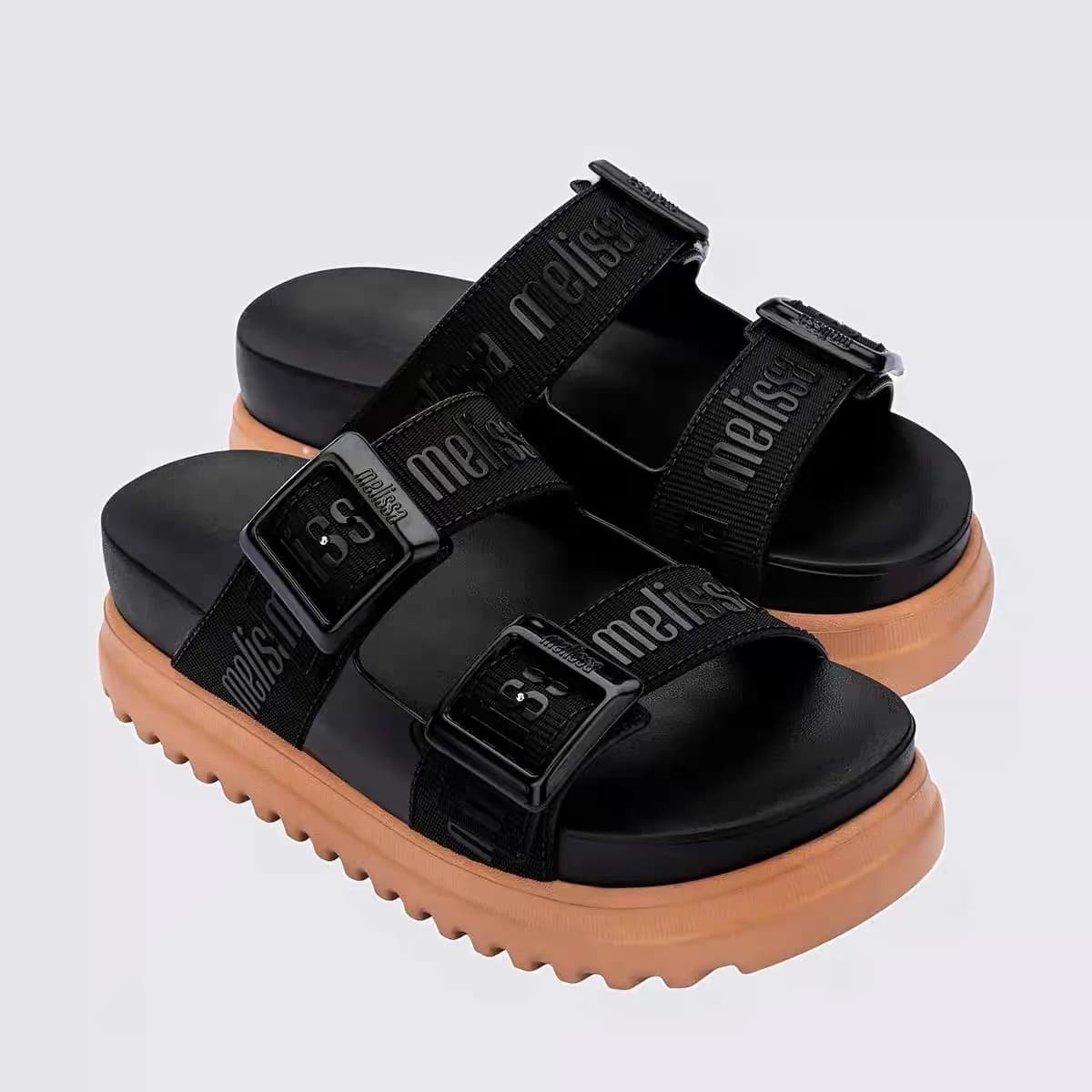 Mini Melissa Summer Fashion Pantofole piatte casual da donna transfrontaliere da donna Slip-on con suola spessa Slide Girl Beach Shoe 35-40