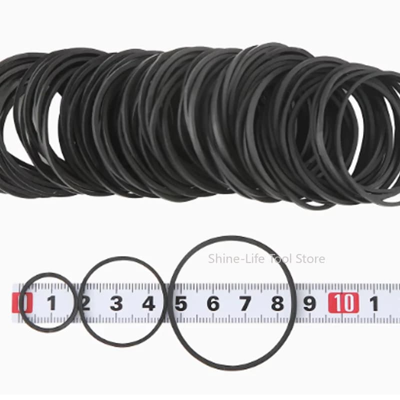 Dia 19/25/40mm Black Rubber Band Durable High Elasticity Rubber Band High Temperature Resistant for Office School Home