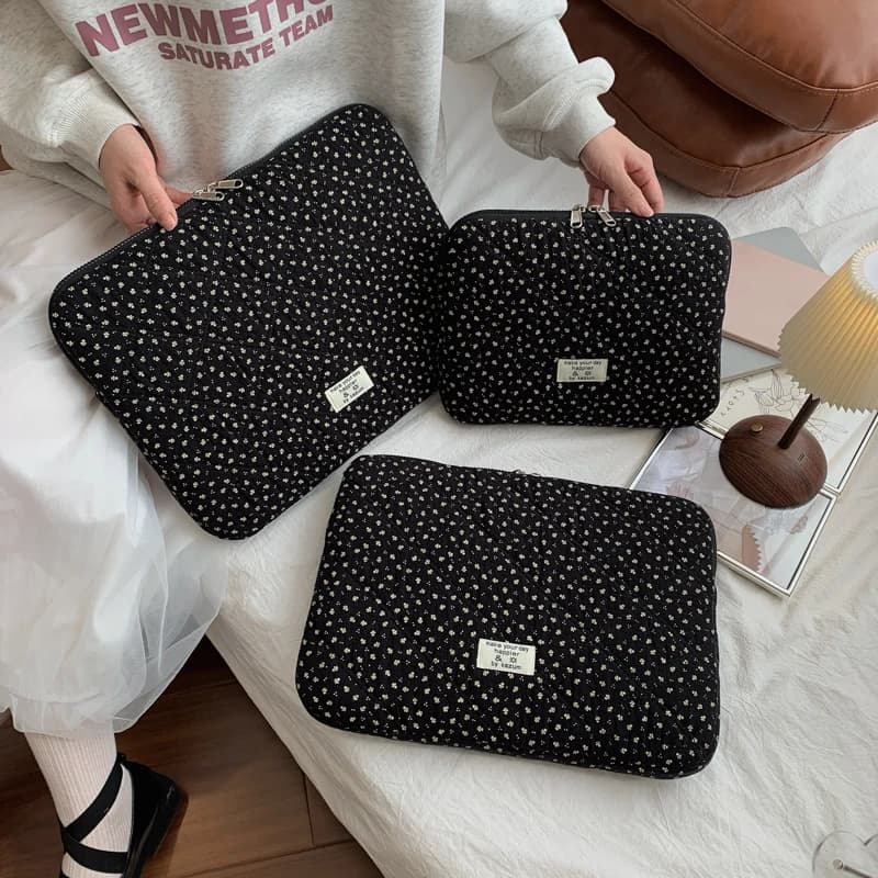 Borsa a Tracolla Casual per Laptop, Trapuntata Floreale, Antiurto, Antigraffio, Multimisura, per Donne, Uso Quotidiano