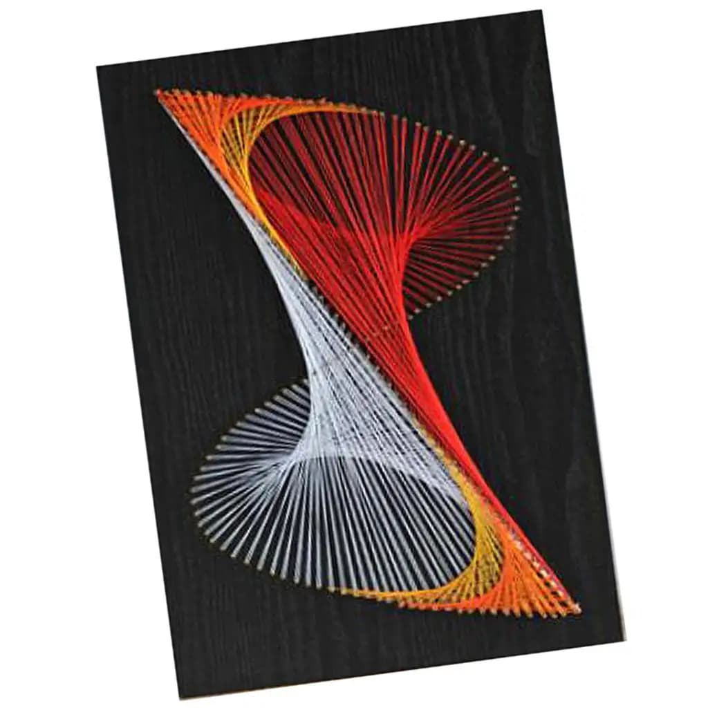 Kit Creativo per String Art Geometrico, Materiale Fai-da-Te per Pittura con Chiodi, Set Artigianale per Adulti