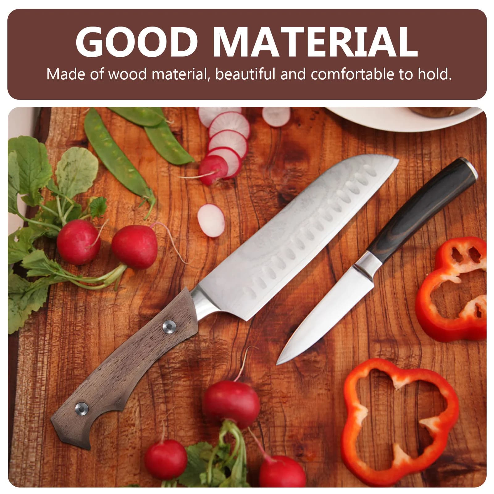Knife DIY Material Grip for Chef Wood Handle Handles Making Beige Kitchen Wooden