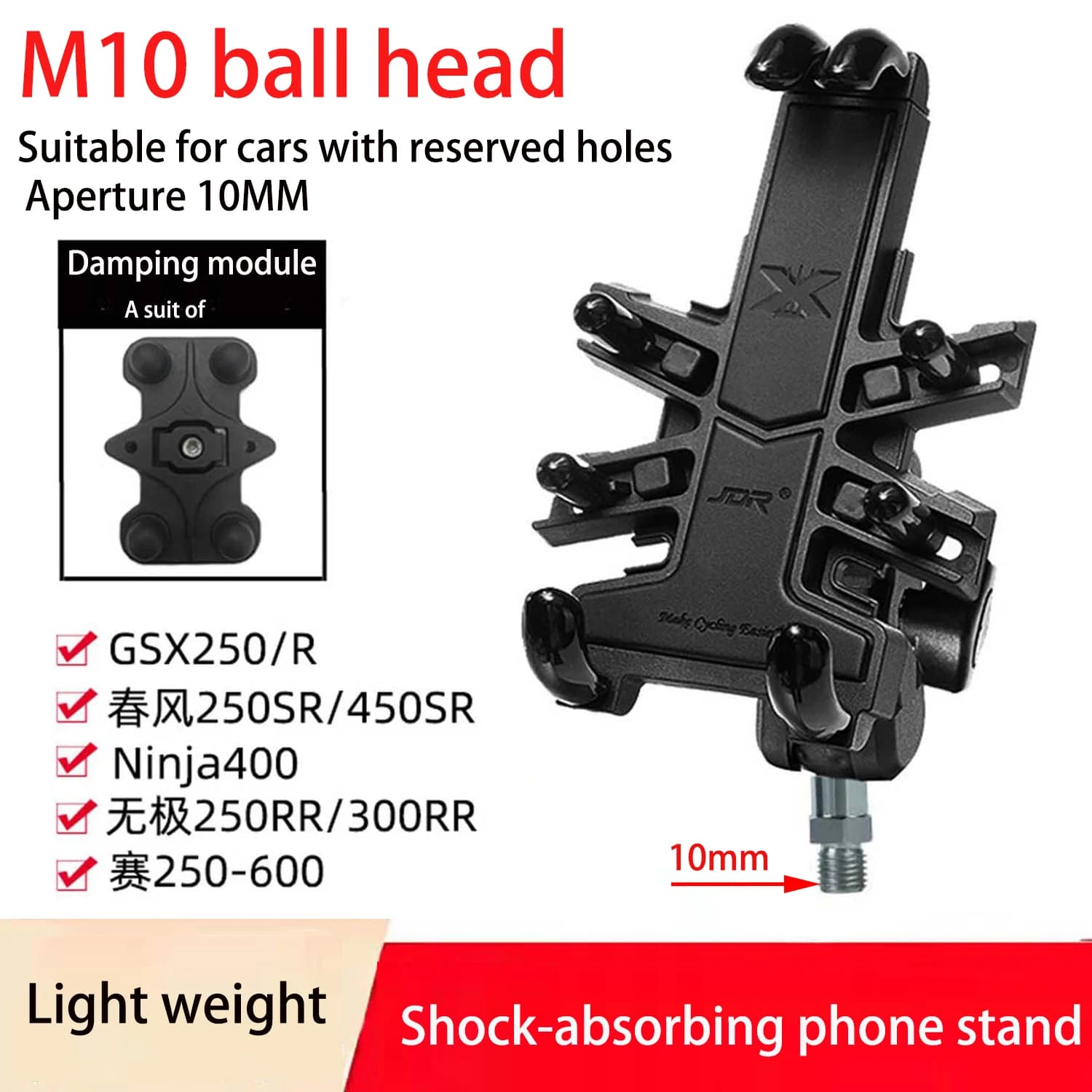 Per Honda Forza 125 250 300 350 750 supporto di navigazione per telefono cellulare antiurto per moto supporto per cellulare anti-vibrazione
