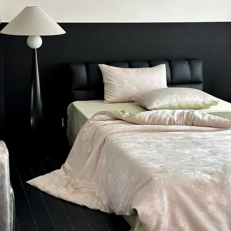 Set di biancheria da letto jacquard in puro cotone 100S di lusso Set copripiumino liscio delicato sulla pelle 100% cotone Arredamento camera da letto matrimoniale king size
