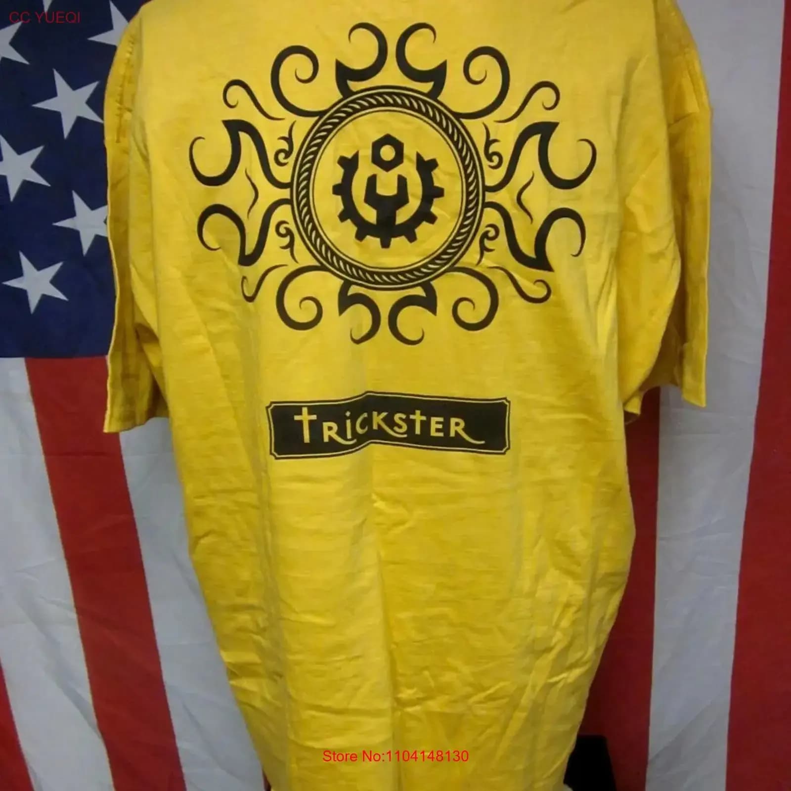 Maglietta con logo XL del gioco da tavolo MYTH fantasy Megacon, Trickster, gioco di ruolo, vintage 2014, effetto lavato, unisex, leggermente versatile, morbida