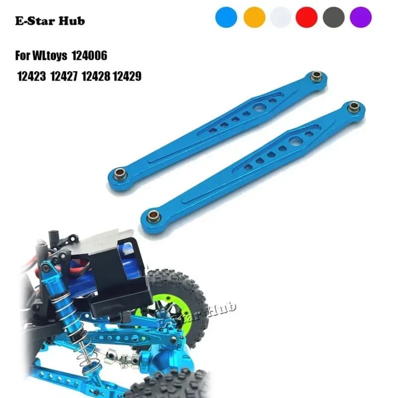Asta di Trazione Posteriore Fissa per WLtoys 124006 12423 12427 12428 12429, Accessori e Parti Metalliche di Aggiornamento per Modelli RC, Auto, Camion, Buggy