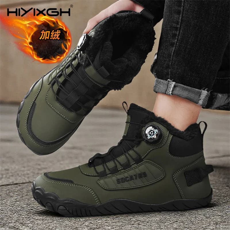 Scarpe larghe a piedi nudi Stivali da neve invernali da uomo Sneakers impermeabili Stivali da uomo super caldi Stivali da trekking maschili da esterno Scarpe da lavoro da uomo