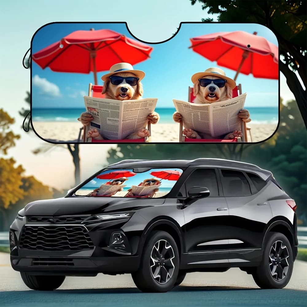 1 pezzo, parasole universale per parabrezza SUV, protezione per visiera riflettente resistente, design con piega attorcigliata per la riduzione del calore
