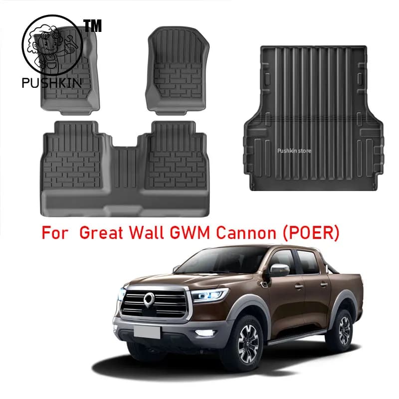 LHD RHD Per GWM Poer GWM CANNON 2025 2024 2023 Personalizzato All-Weather TPE Tappetino Tronco Zerbino Tappeto Copertura Auto Interni accessori