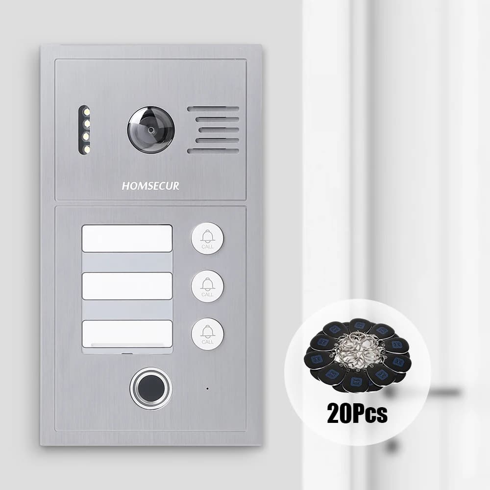 Videocitofono PoE B19CP-H con accesso tramite impronta digitale e portachiavi da 13,56 MHz per videocitofoni serie HDK IP
