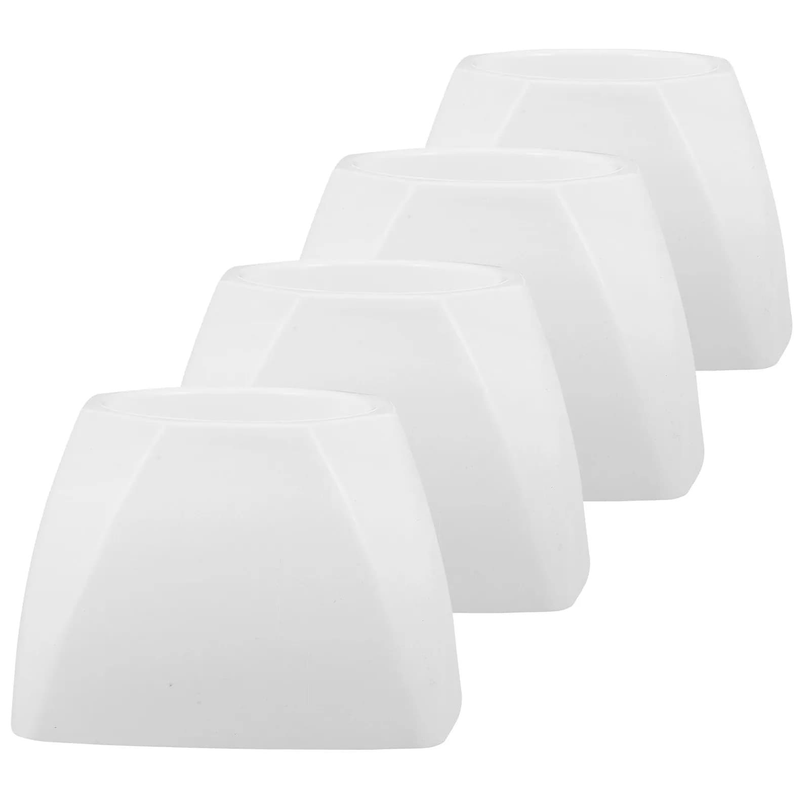 Set di 4 Spazzole per WC con Base Ottagonale, Design Stabile, Facile da Pulire, Supporto in Plastica per la Pulizia del Bagno