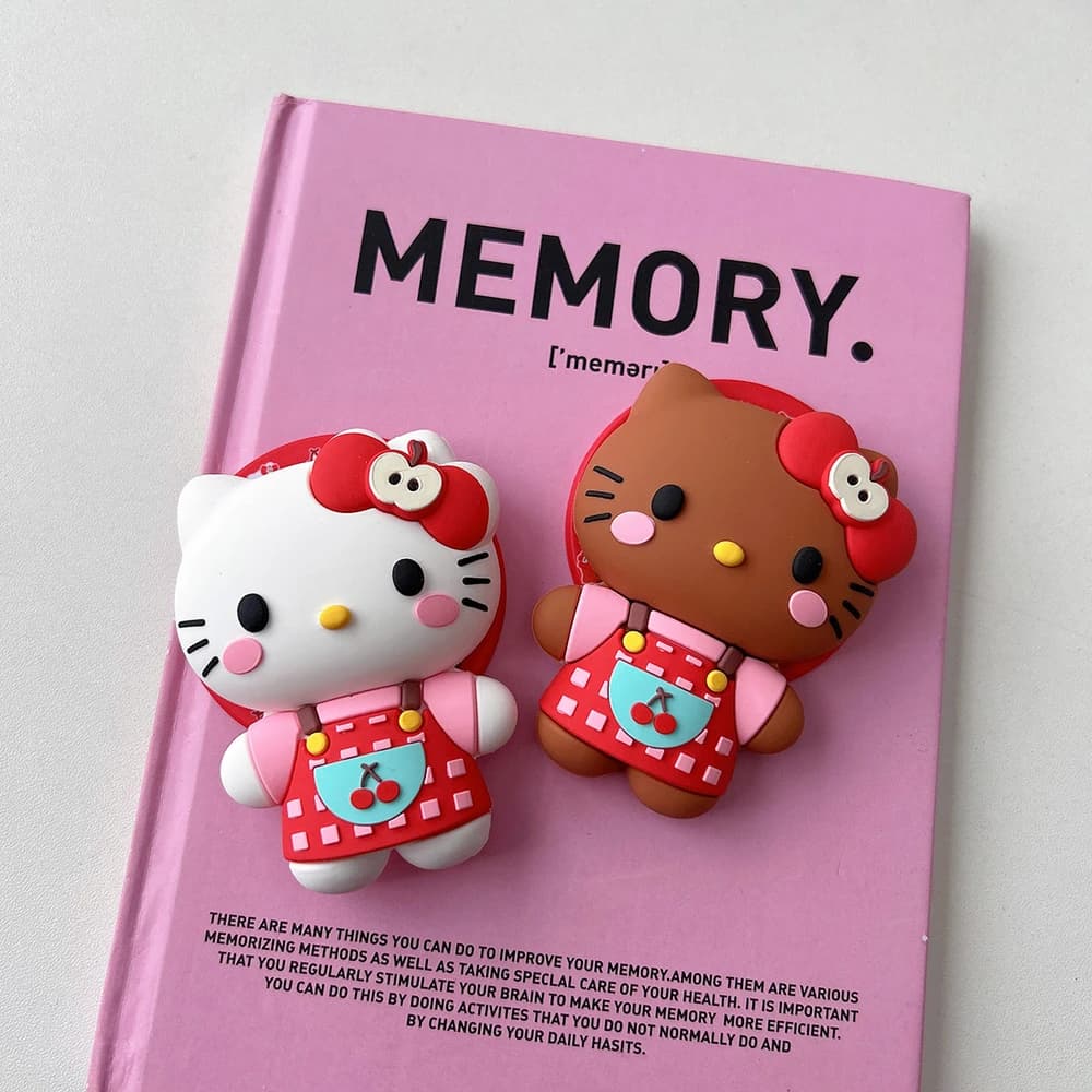 Supporto Magnetico per Telefono Magsafe, Grip Tok Sanrio Hello Kitty per iPhone Samsung, Custodia Pieghevole con Ricarica Wireless