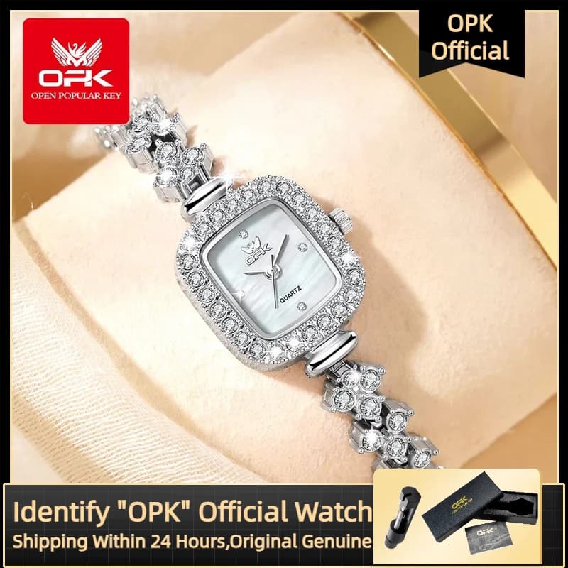 OPK 6058 Orologio originale da donna Movimento al quarzo originale Orologio da donna impermeabile con quadrante piccolo da 22 mm