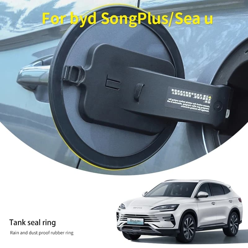 Car Charging Port Cover Seal Ring Fuel Tank Silicone Ring Waterproof Dustproof Protect Cap exterior For Byd Song Plus Sealion 06
