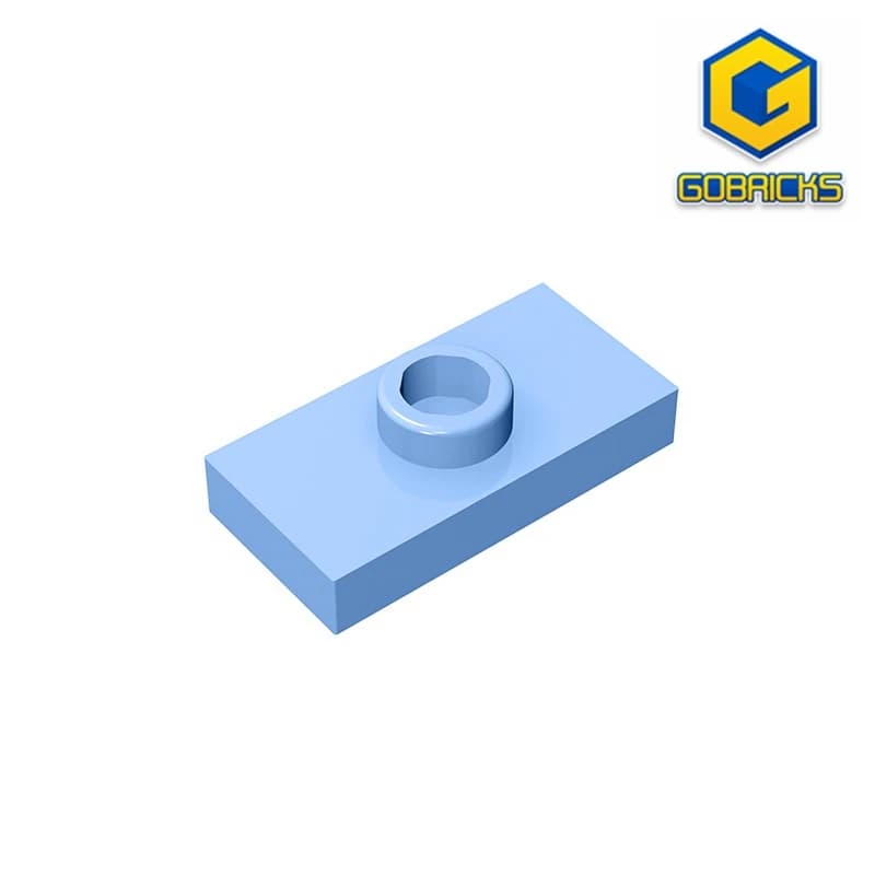 MOC PARTS GDS-803 PIASTRA 1X2 W. 1 MANOPOLA compatibile con i giocattoli per bambini LEGO 15573 3794 assembla blocchi tecnici