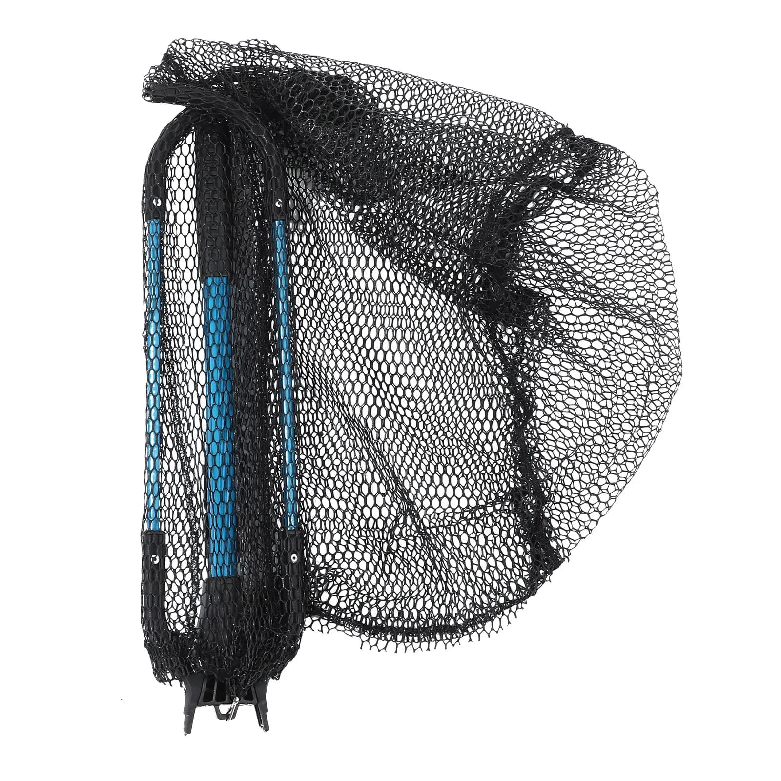 1 rete da pesca pieghevole con manico telescopico, in lega di alluminio resistente, design compatto, adatta per laghi, fiumi, barche