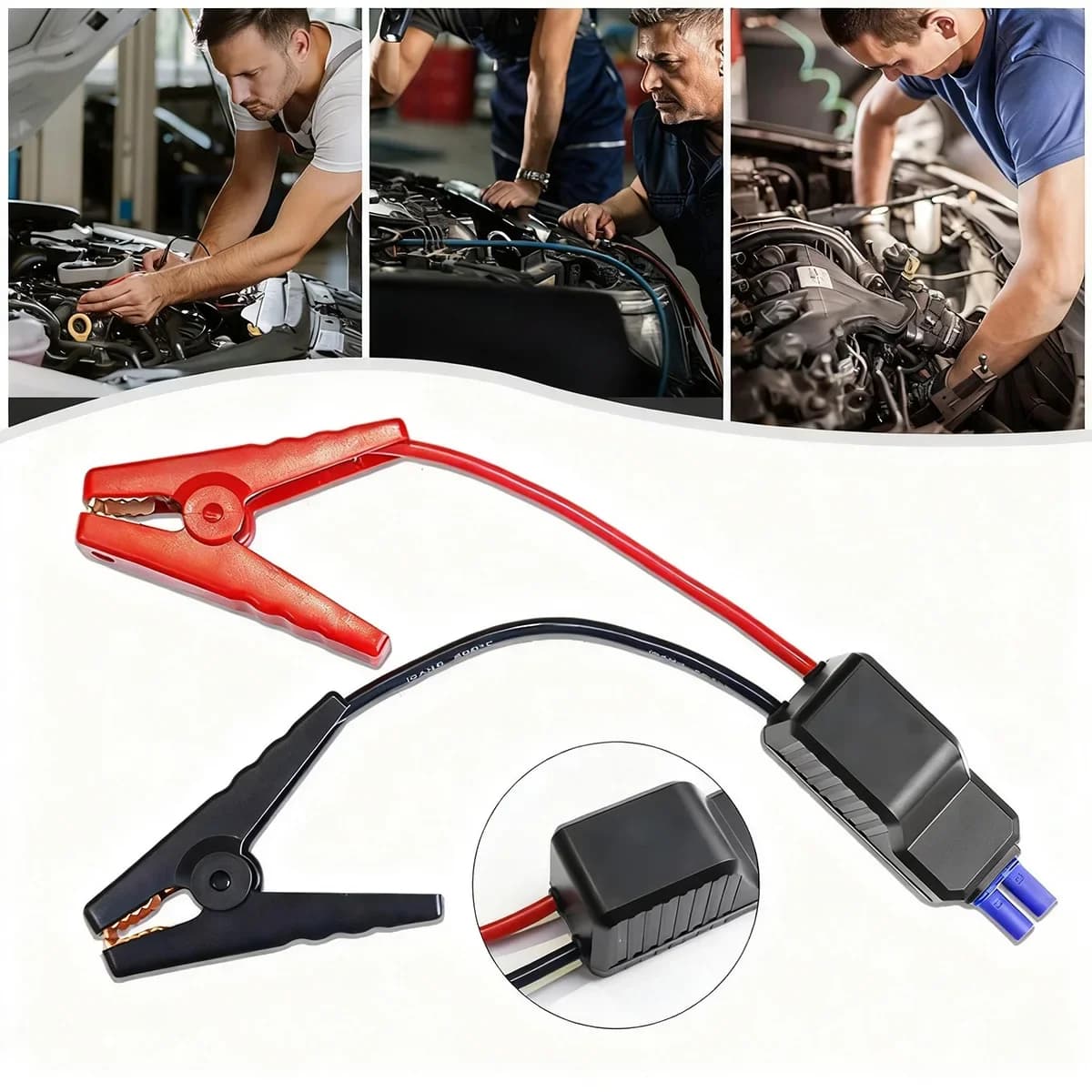 Adattatore per morsetti per cavi di emergenza per avviamento di emergenza per auto con connettore presa EC5, accessori per avviamento di emergenza per batteria da 12 V