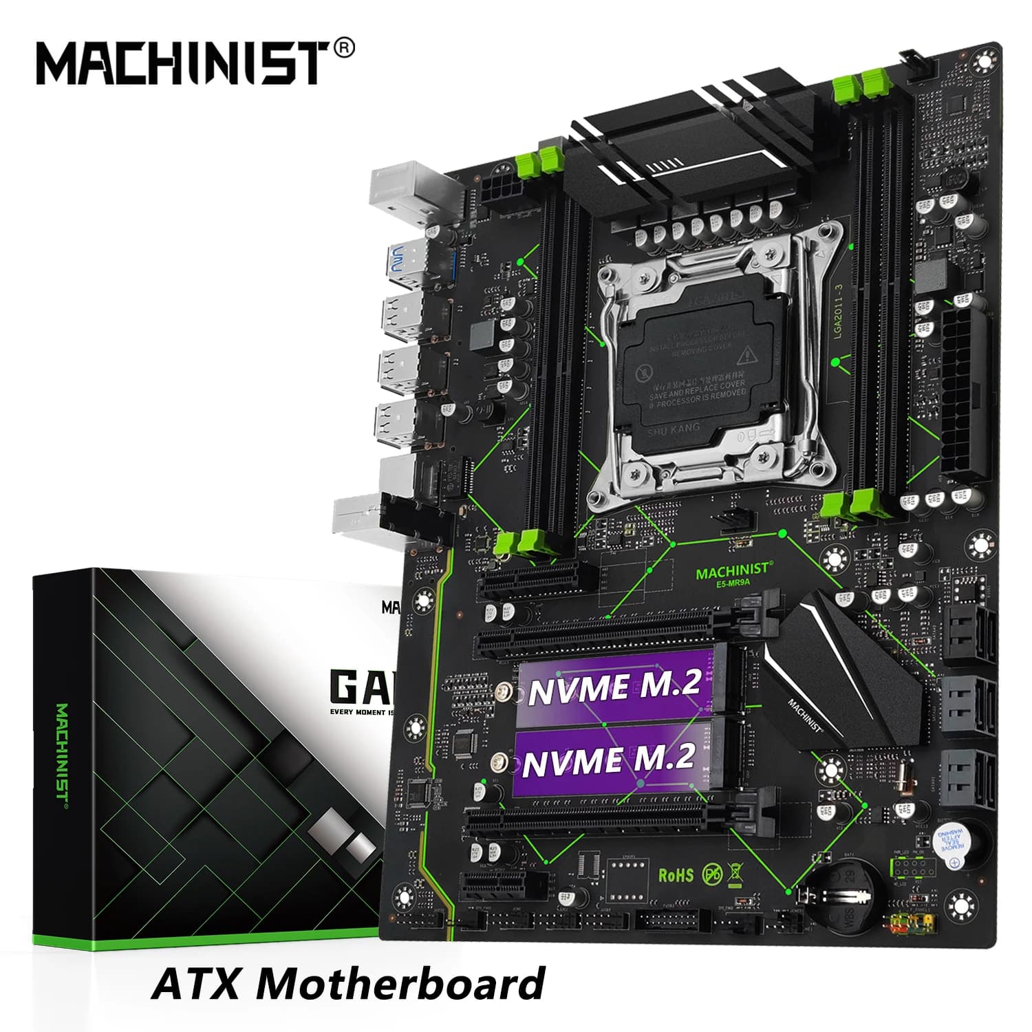 MACHINIST E5 MR9A V1.0 X99 Supporto scheda madre LGA 2011-3 Xeon E5 V3 V4 Processore CPU DDR4 Memoria RAM ATX NVME M.2 USB3.0