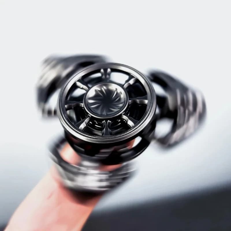 Fidget Spinner Manuale in Metallo, Giocattolo Antistress EDC per Adulti, Allevia Ansia e Autismo