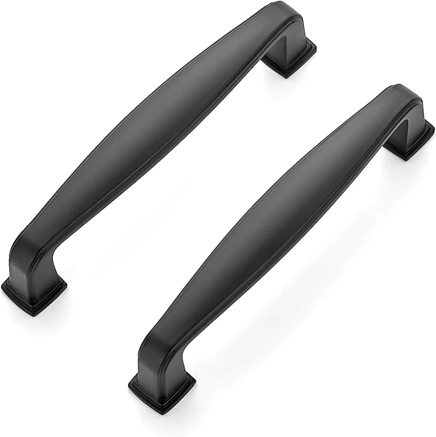 Maniglie per armadietti nere opache, interasse fori 3-3/4 pollici - Set di 3 maniglie per cassetti da cucina