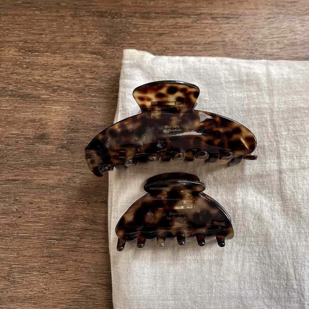 1 Pezzo Fermaglio per Capelli Premium in Acetato Stile Francese Elegante con Perle Caramellate, Fermaglio a Squalo per Mezze Acconciature, Accessorio per Chignon