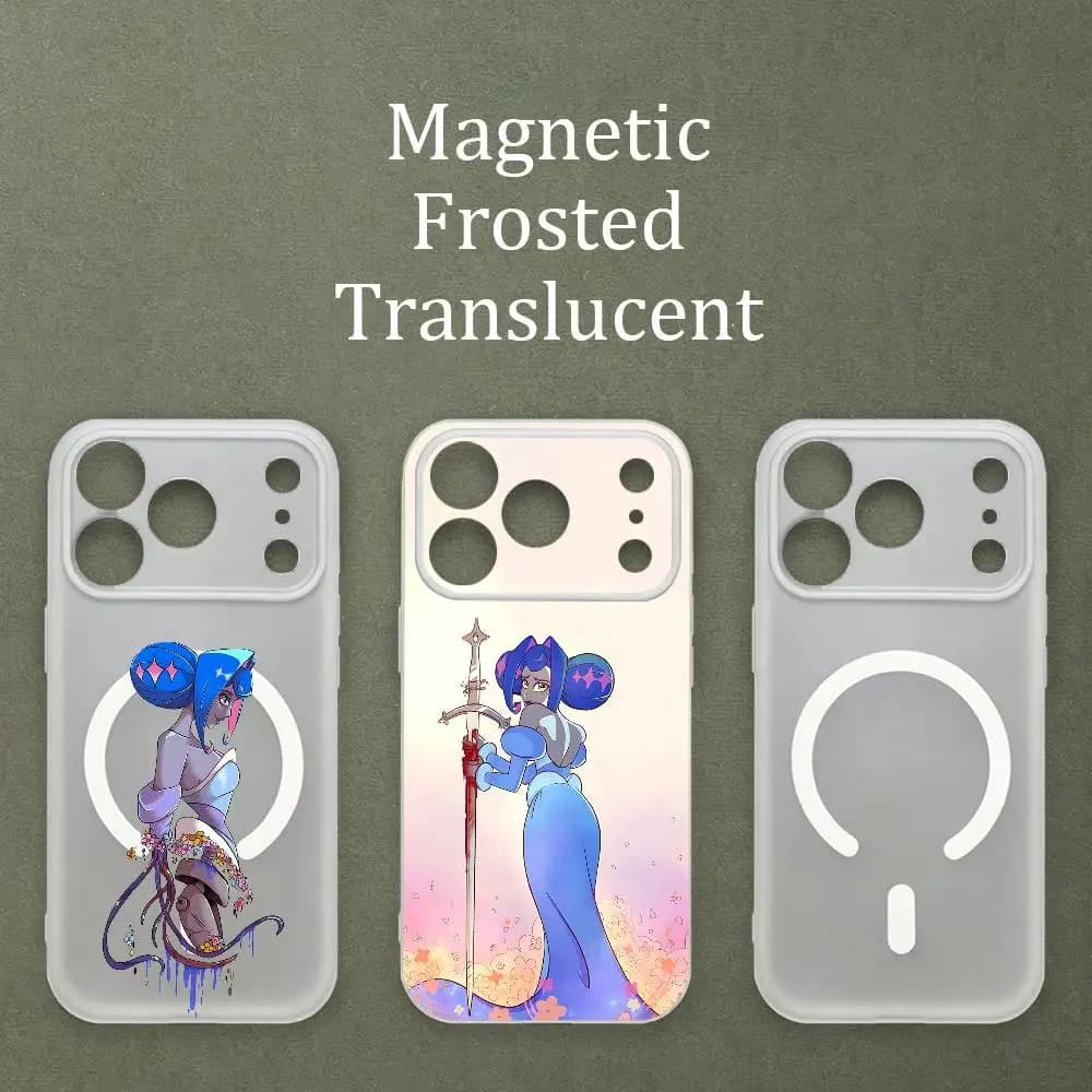 K-Knights of G-Guinevere Printed Case For MagSafe Matte Frosted Semi Clear TPU For iPhone 15 17 16 11 12 14 13 Pro Max