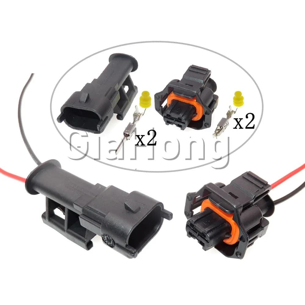 1 set di assemblaggio CA a 2 vie 1928403874 1928404226 Ugello di spruzzo carburante per auto Presa per alloggiamento in plastica Spina per cavo sigillato con sensore albero a camme automatico