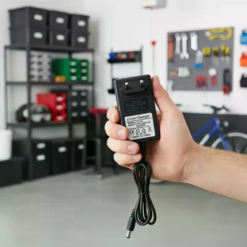 21V Lithium Battery Charger Durable Shell 1A 2A EU Plug Power Adapter Compatible with 18V Cordless Saw Batteries