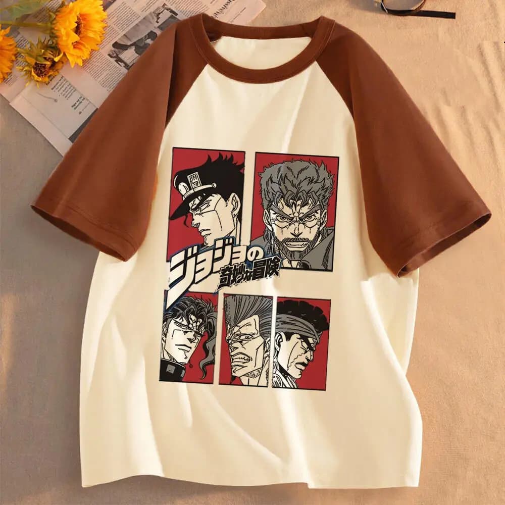 Jojo Bizarre Adventure Steel Ball Run girl anime aesthetic Classic Trendy t-shirt Retro graphic Digital Pop Culture Colorful