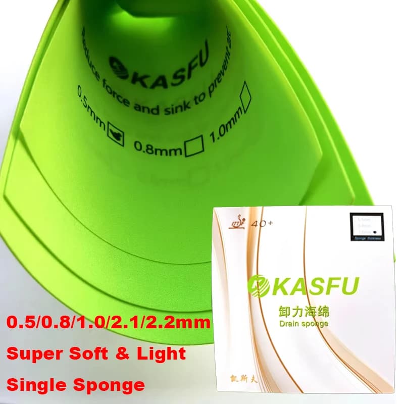 Ping pong sponge from 0.5/0,8/1,0/2,1/2,2 mm Super soft and lightweight single sponge suitable for short and long tips Pips-in rubber