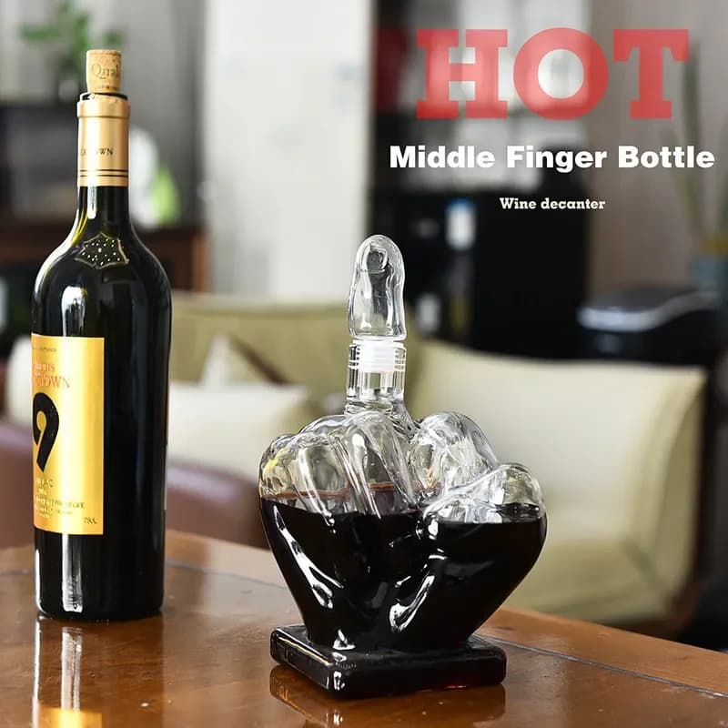 Bottiglia di Vino Creativa a Forma di Dito, Decanter a Pugno, Bicchiere Irregolare per Vino Rosso, Bicchiere da Whisky, Bottiglia a Forma di Dito, Shaker per Cocktail