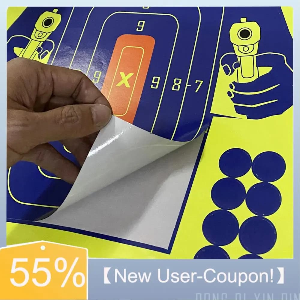 【New User-Coupon!】10Pcs 12X18 Inch Human Body Shape Targets Reactive Splatter Glow Fluorescent Paper Target For Archery Training