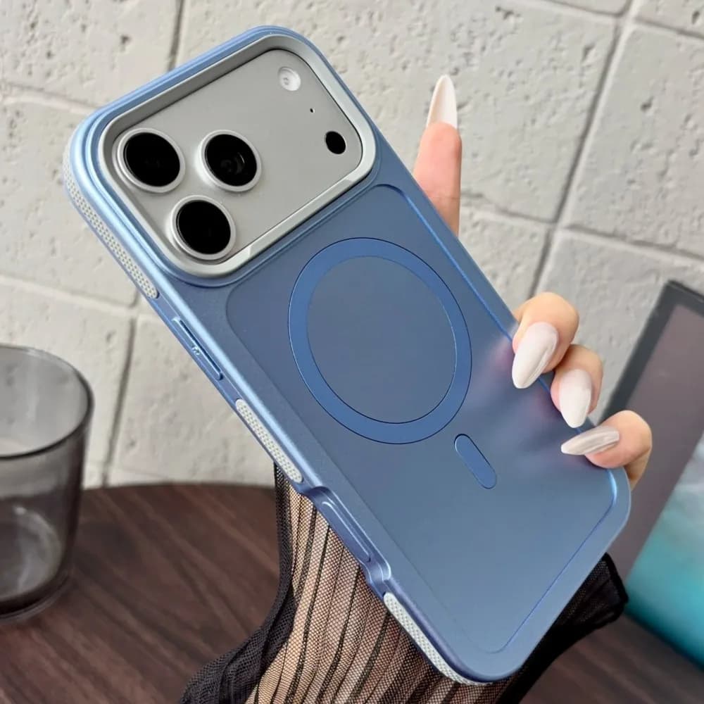 Luxury Magnetic Matte For Magsafe Armor Case For iPhone 17 16 15 14 13 Pro Max Wireless Charging Shockproof Phone Cover Funda