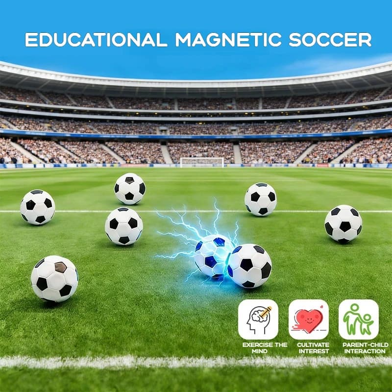 Pallone da calcio bianco e nero per intrattenimento, flessibile, per bambini, piccolo pallone da calcio, mini palloni da calcio da tavolo, giocattoli magnetici