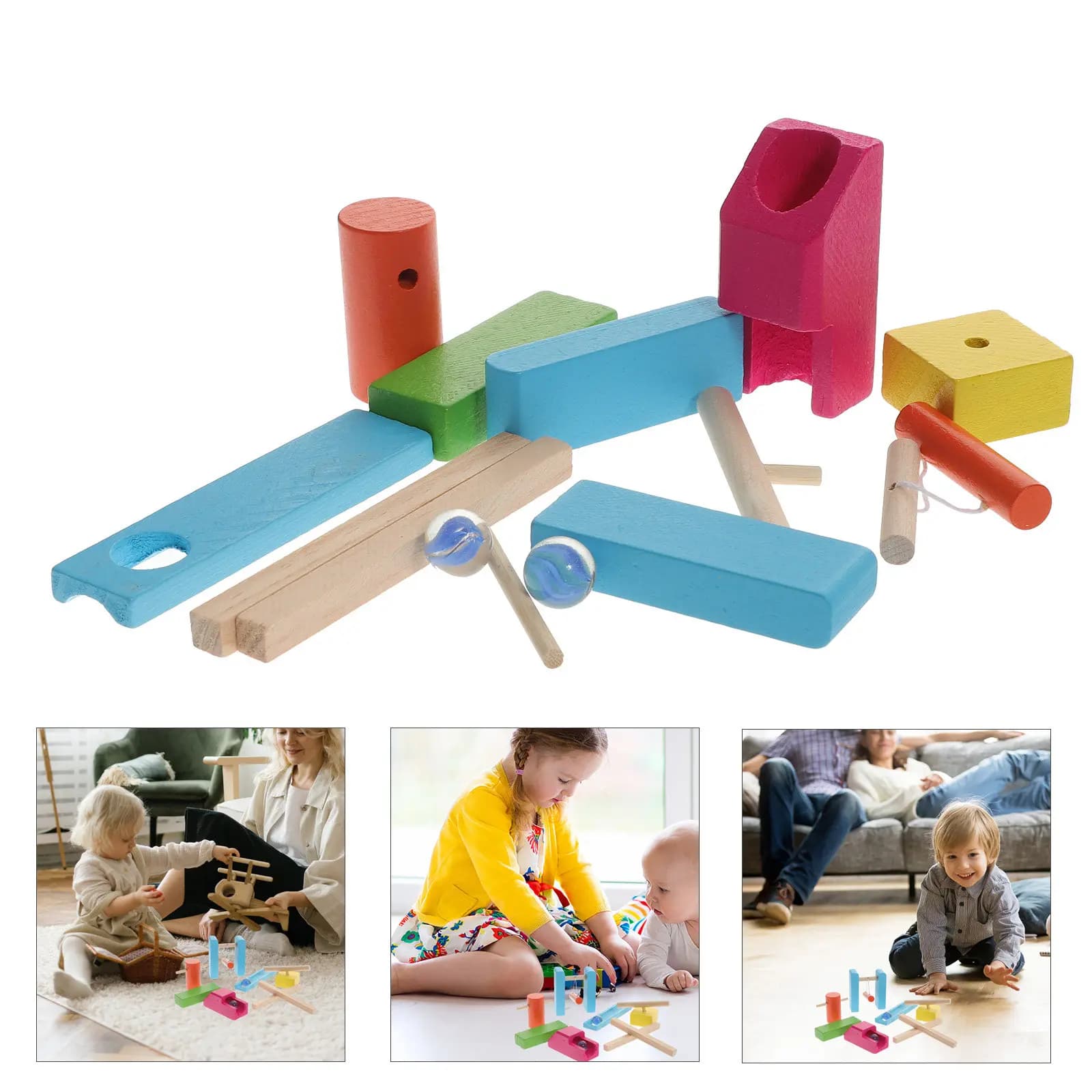 1 set di blocchi Domino per lo sviluppo intellettuale, gioco educativo in legno con cartoni animati, divertente gioco per l'apprendimento precoce, giocattolo colorato per bambini