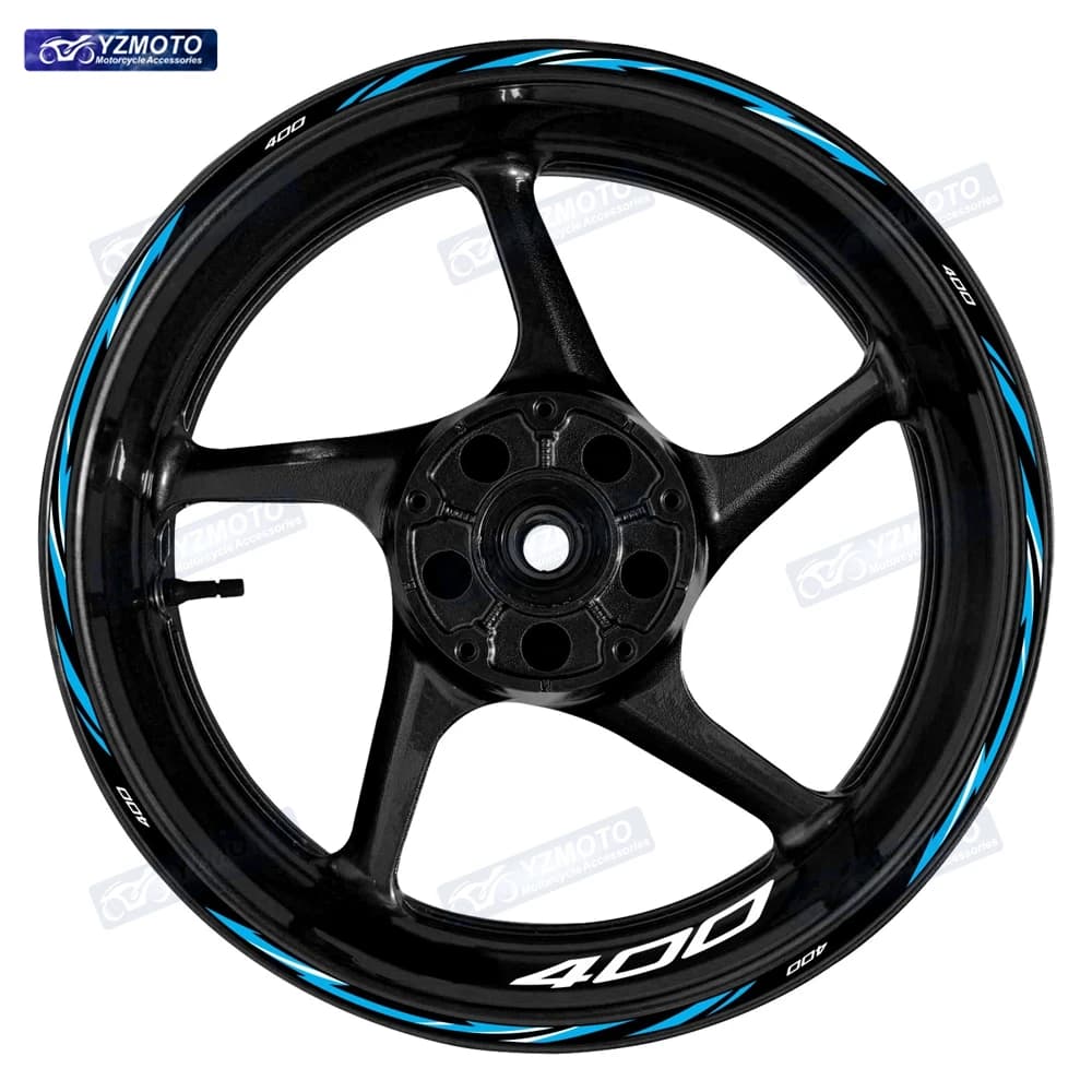 For NINJA400 NINJA 400 Motorcycle 17 Inch Front Rear Racing Wheel Stickers Car Reflective Rim Motorbike Hub Tape Decal Sticker