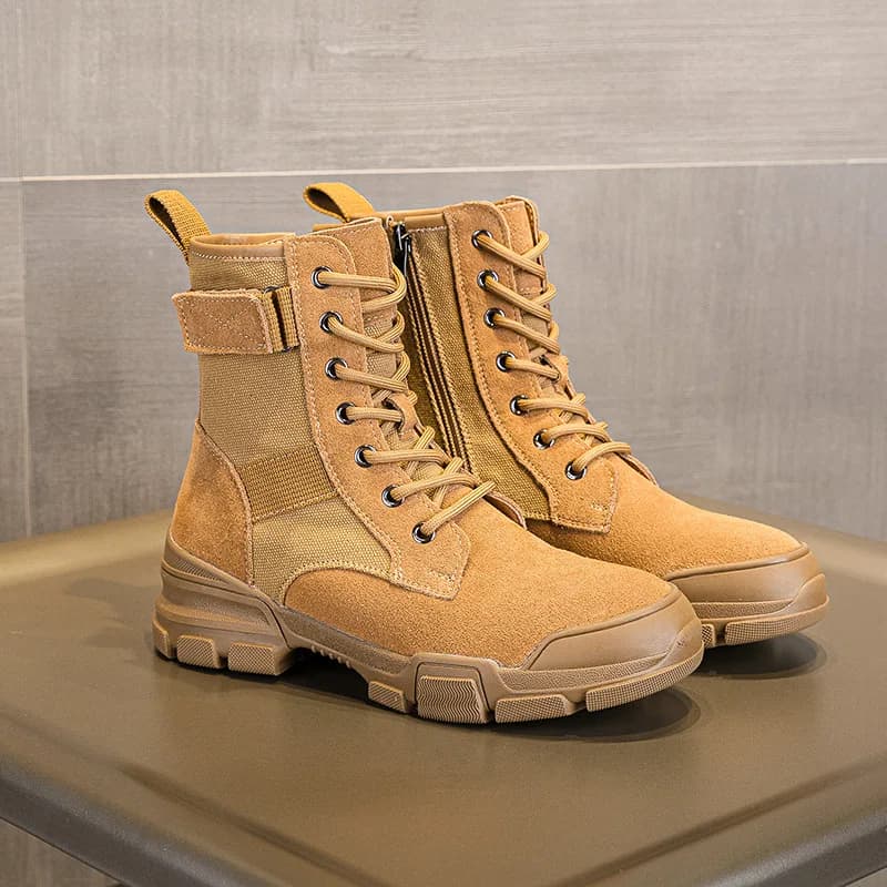 Nuovi Stivali da Donna in Vera Pelle Primavera/Estate 2026, Scarpe da Trekking alla Moda, Stivaletti da Passeggio, Scarpe Sportive Casual