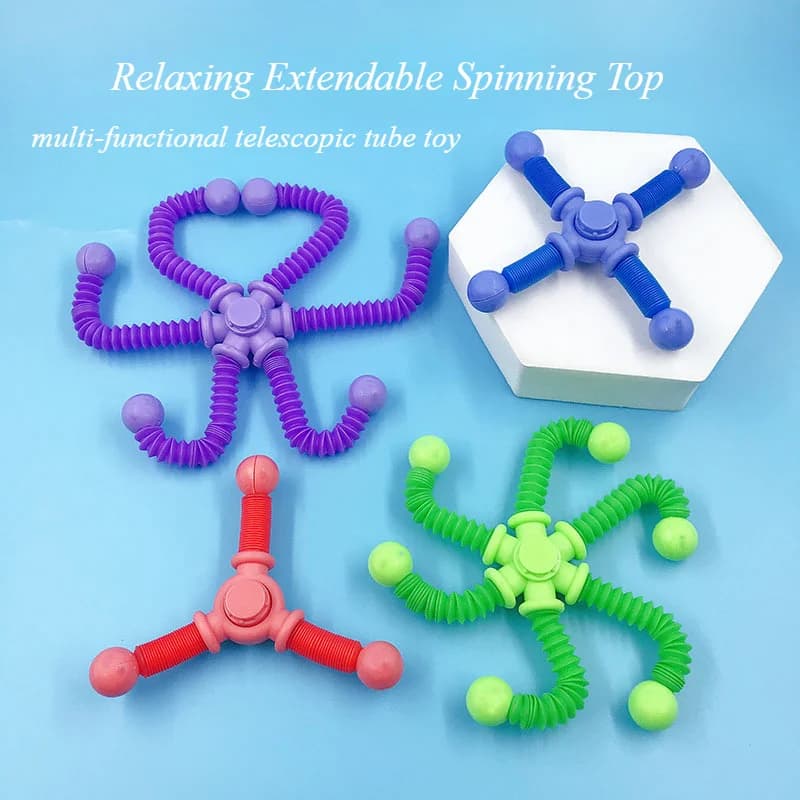Twistable tubo telescopico Finger Spinner Toy Adult antistress Fidget Toys bambini divertente sensoriale noia alleviare i giocattoli regali